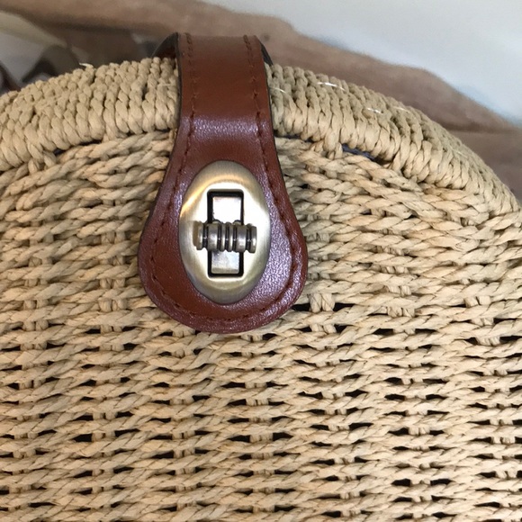 Patricia Nash Women Bonella Spring Wicker Natural Tan Susella Crossbody Mini Bag - Picture 5 of 16